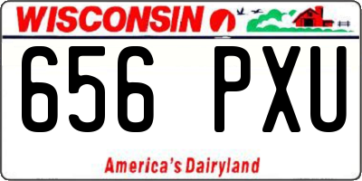 WI license plate 656PXU