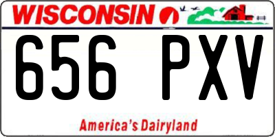 WI license plate 656PXV