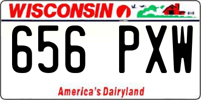 WI license plate 656PXW