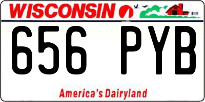 WI license plate 656PYB