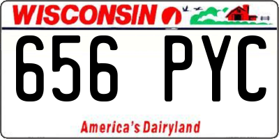 WI license plate 656PYC