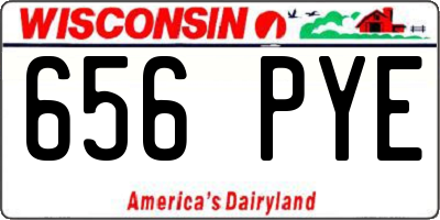 WI license plate 656PYE