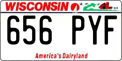 WI license plate 656PYF