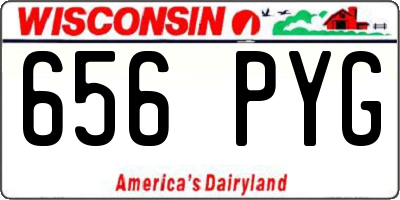 WI license plate 656PYG