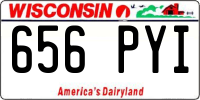 WI license plate 656PYI