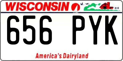 WI license plate 656PYK