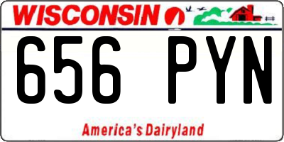 WI license plate 656PYN