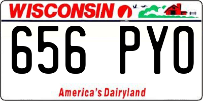 WI license plate 656PYO