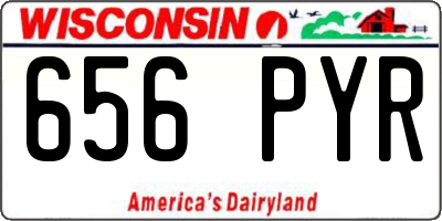 WI license plate 656PYR