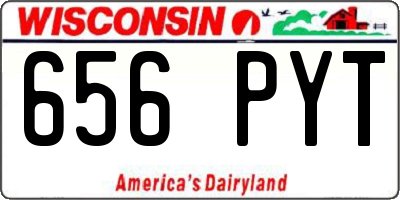WI license plate 656PYT