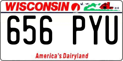 WI license plate 656PYU