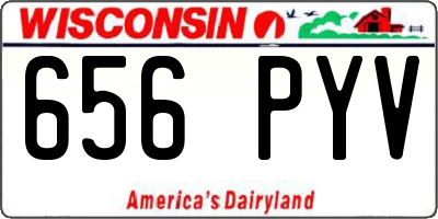 WI license plate 656PYV