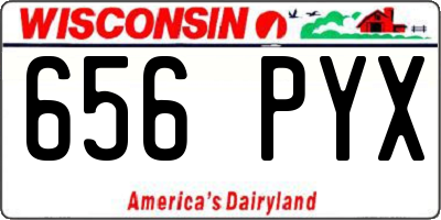 WI license plate 656PYX