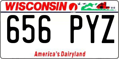 WI license plate 656PYZ