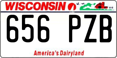 WI license plate 656PZB