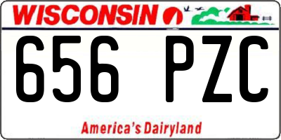 WI license plate 656PZC