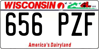 WI license plate 656PZF