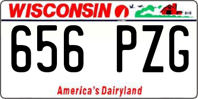 WI license plate 656PZG