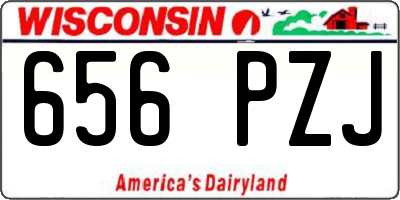 WI license plate 656PZJ