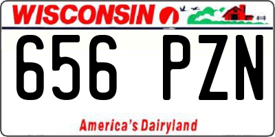 WI license plate 656PZN