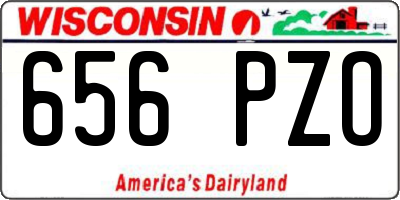 WI license plate 656PZO