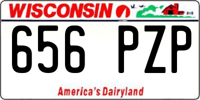 WI license plate 656PZP