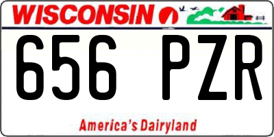 WI license plate 656PZR