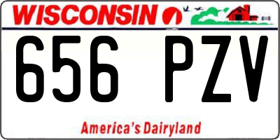 WI license plate 656PZV