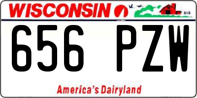 WI license plate 656PZW