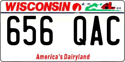 WI license plate 656QAC