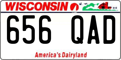 WI license plate 656QAD