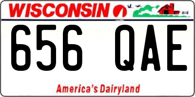 WI license plate 656QAE