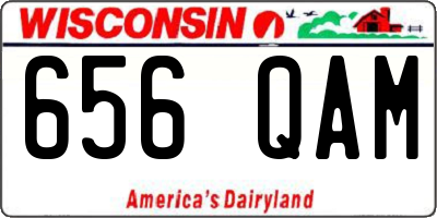 WI license plate 656QAM