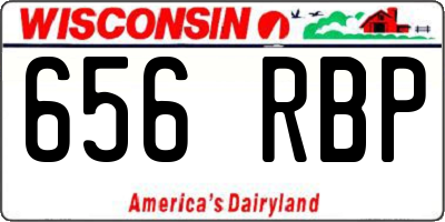 WI license plate 656RBP