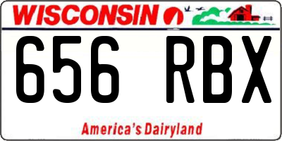 WI license plate 656RBX