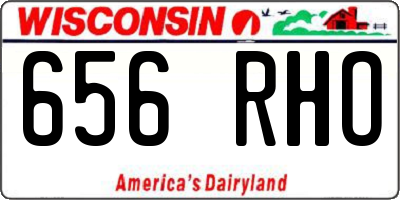WI license plate 656RHO