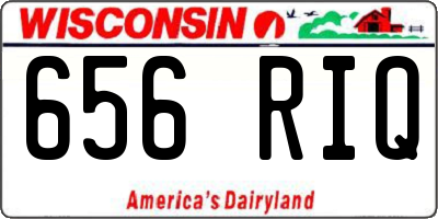 WI license plate 656RIQ