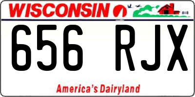 WI license plate 656RJX