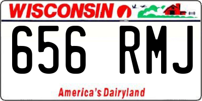 WI license plate 656RMJ