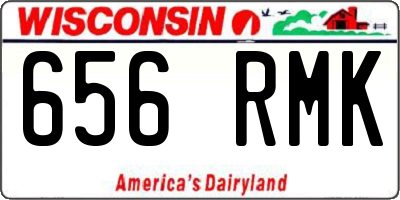 WI license plate 656RMK