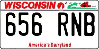 WI license plate 656RNB