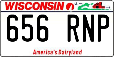 WI license plate 656RNP