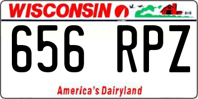 WI license plate 656RPZ