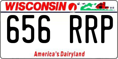 WI license plate 656RRP