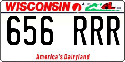 WI license plate 656RRR