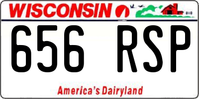 WI license plate 656RSP