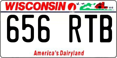 WI license plate 656RTB