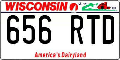 WI license plate 656RTD