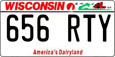 WI license plate 656RTY