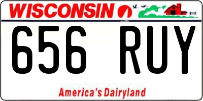 WI license plate 656RUY